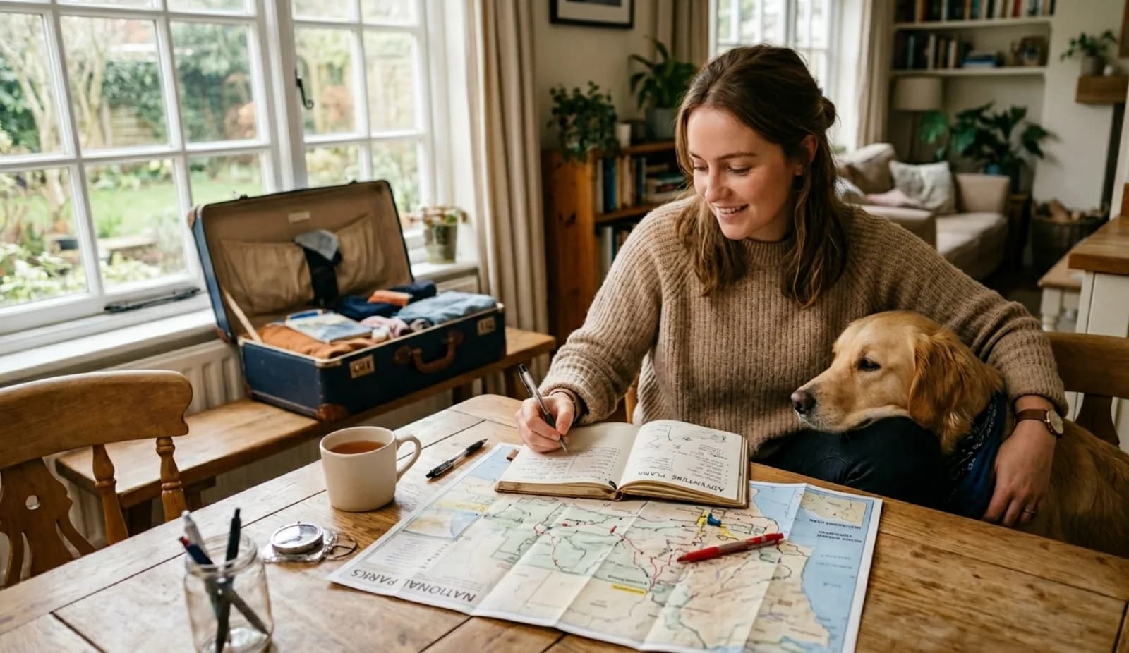 Packliste für den Hundeurlaub mit Reisenäpfen, Leine und Heimtierausweis – Reisevorbereitung mit Hund.