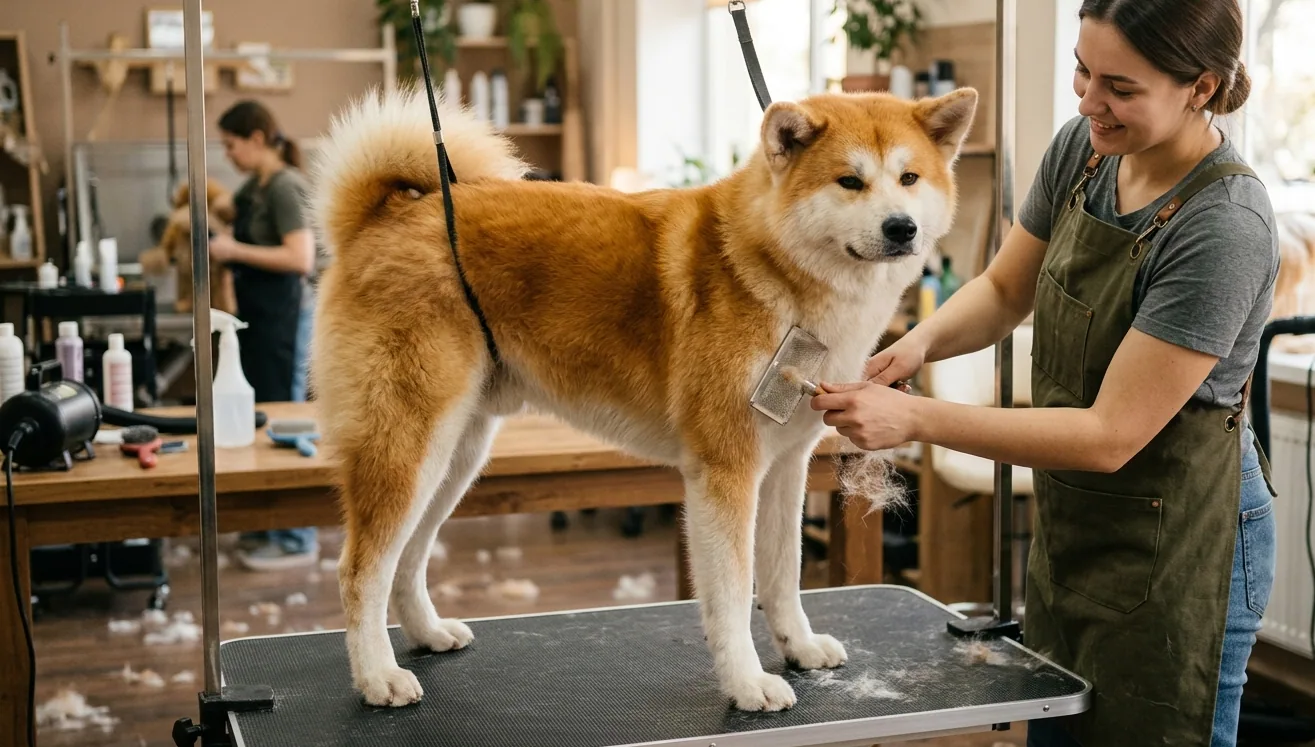 Akita mit seinem dichten, üppigen Doppelfell – typisch für die Rasse