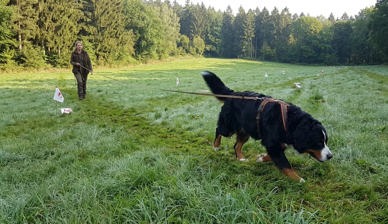 Berner Sennenhund bei Aktivitäten in der Natur