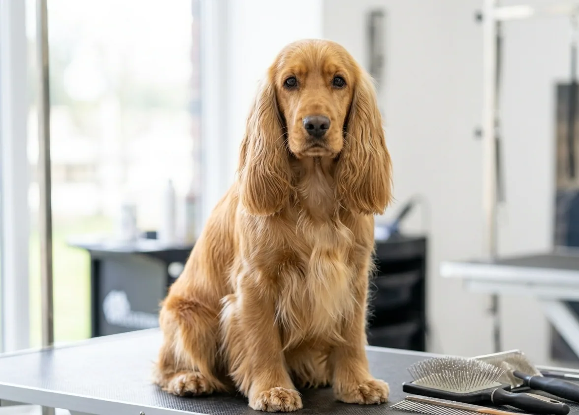 Cocker Spaniel beim Spielen in der Natur – sein Jagdinstinkt zeigt sich bei jeder Gelegenheit