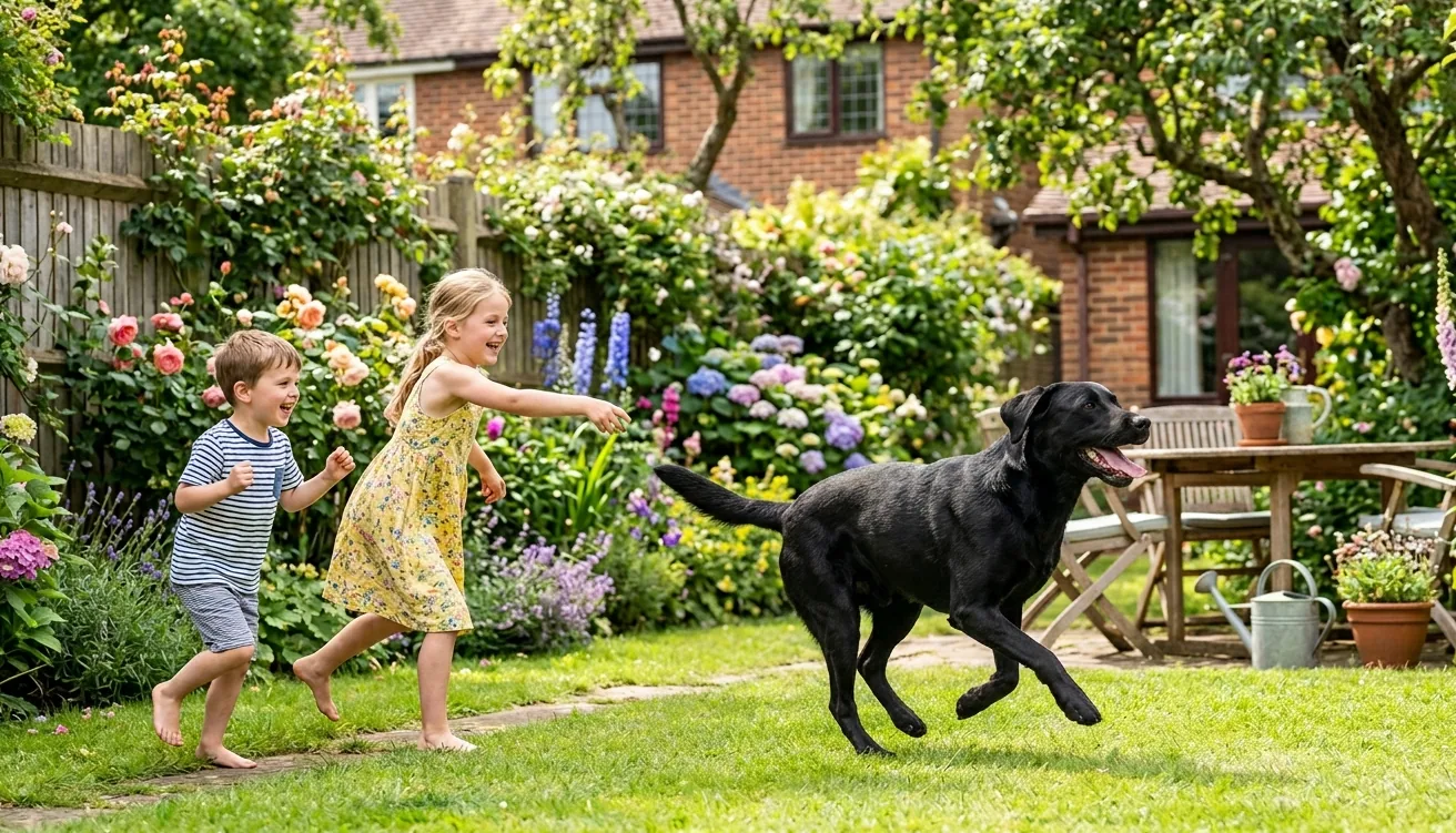 Labrador Retriever mit dichtem, wasserabweisendem Doppelfell
