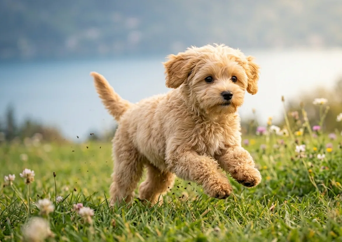 Maltipoo kuschelt auf dem Sofa – der perfekte Begleithund für Allergiker
